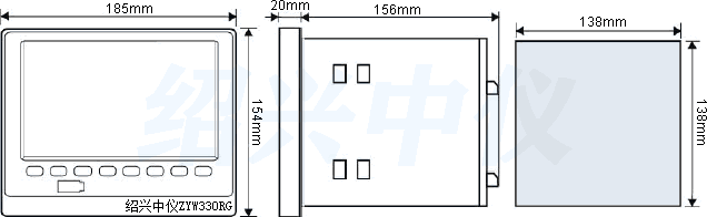 彩屏無紙記錄儀安裝示意圖
