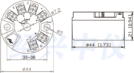 RS485輸出溫度變送器組成圖